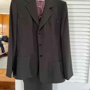 Tahari Dark Brown Women's Pantsuit